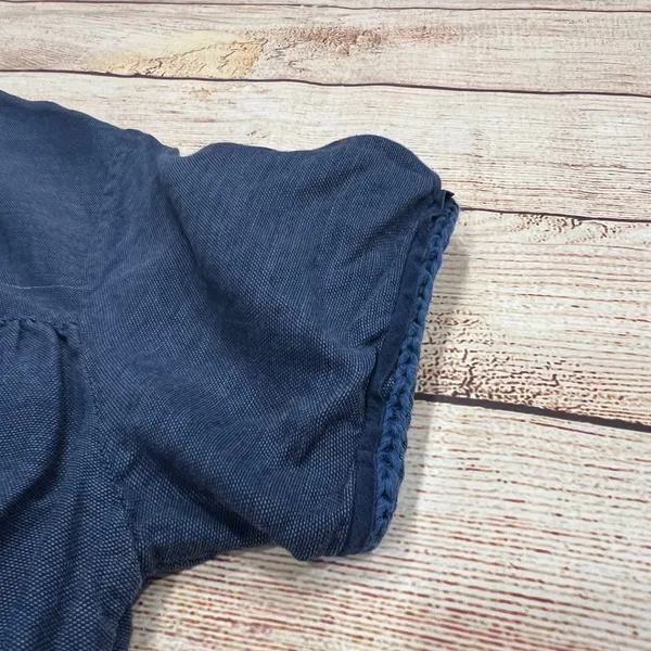 Aritzia Wilfred Le‎ Fou Blue Linen Blend Tunic Dress Size S Short Sleeve Casual - Image 10