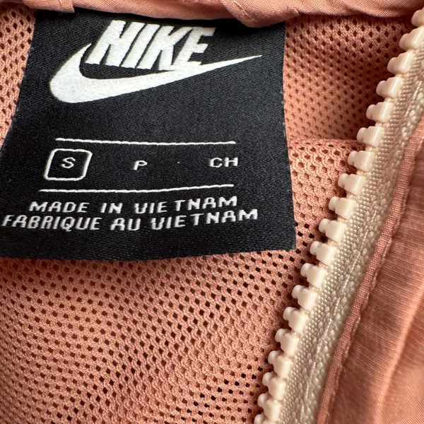 Nike Windrunner Windbreaker Jacket Womens Small‎ Dusty Rose Cream Colorblock Zip - Image 3