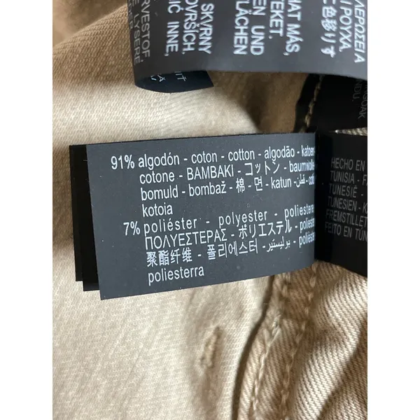 Zara Women's Beige Raw Frayed Hem High Rise Barrel Wide Leg Denim Jeans Pants 6 - Image 7
