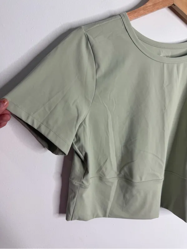 NEW FLX Affirmation Travel Crop Top Light Green XL Activewear‎ Athleisure Gym - Image 5