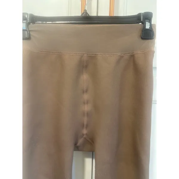 Womens Fleece Lined Tights Warm Winter Leggings Brown - Image 2