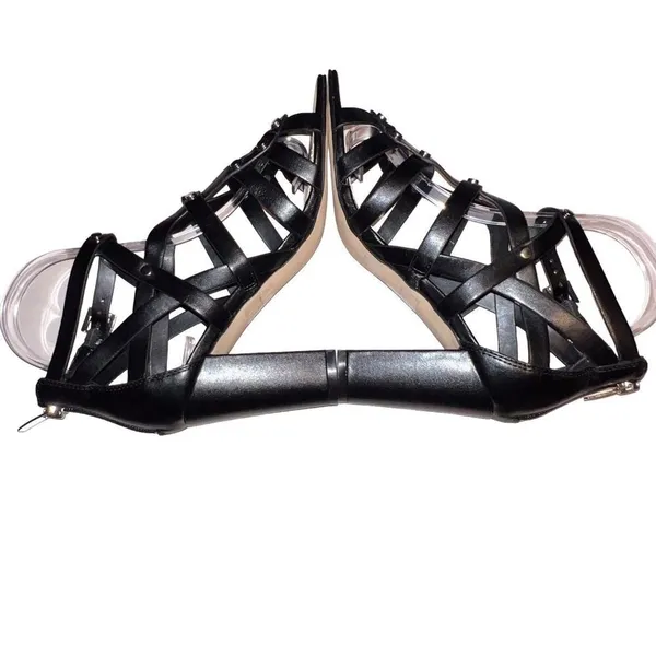 Marc Fisher Womens Lusa Caged City Sandals Black Ankle Strap‎ Size 6M EUC - Image 6