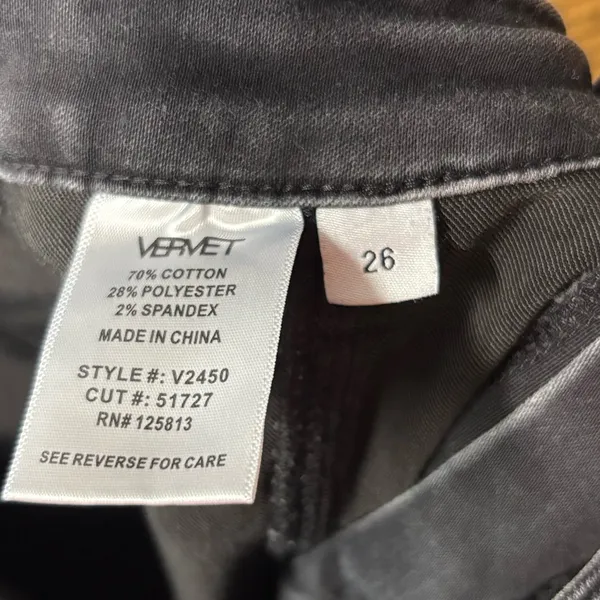 Vervet Black Flared‎ Leg Jeans Size 26 - Image 9