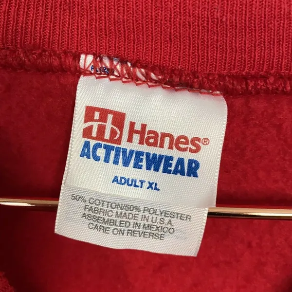 Hanes Activewear Sledding Made In USA Ugly Christmas Sweatshirt Size XL - Image 5