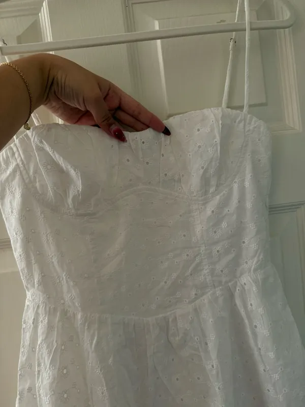 Princess Polly Mckilah Mini Dress White Floral Eyelet - Image 6
