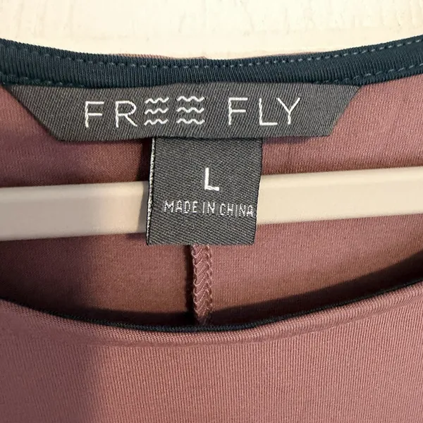 Free Fly Women's Dress Sz Large Bamboo Journey All Day Mauve Long Sleeve Jersey - Image 2