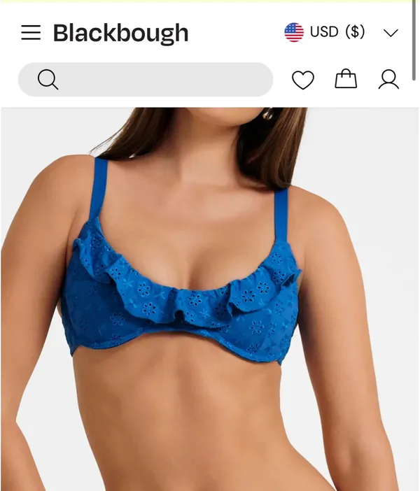 Blackbough Makayla Frilled Underwire Top Sapphire - Image 2