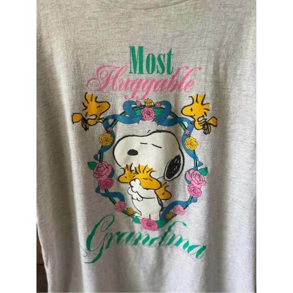 Peanuts Women's Grey T - Image 2