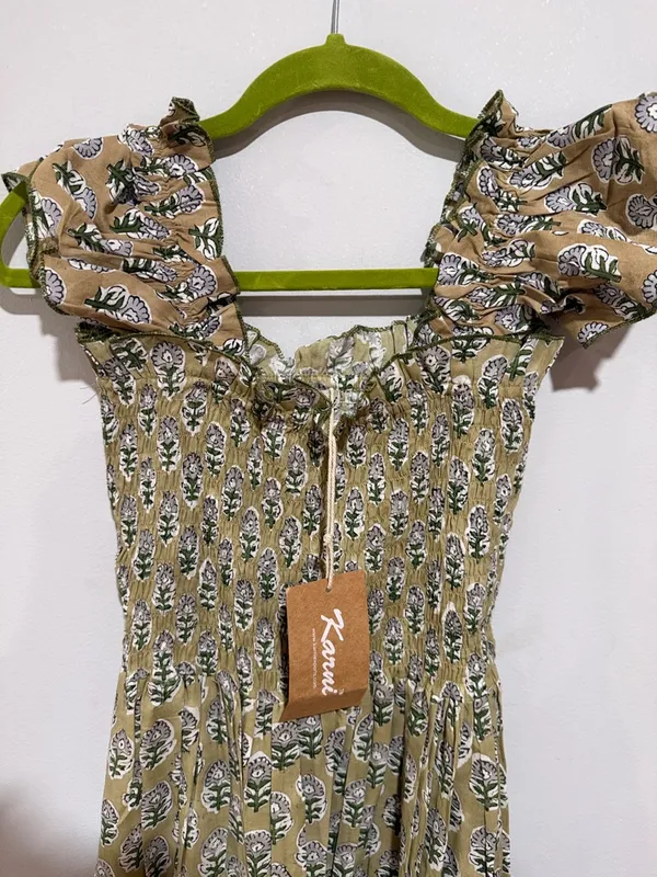 Kivari Olive Printed Ruffle - Image 3