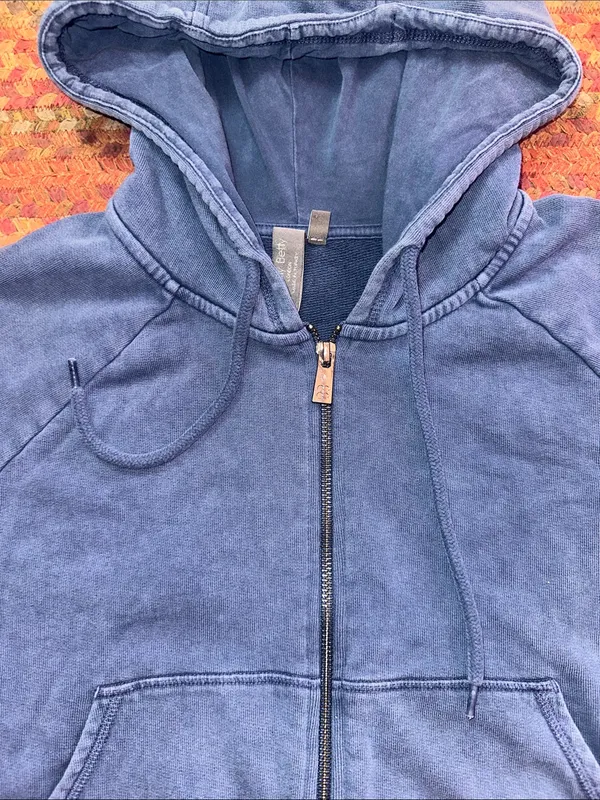 Sweaty Betty Indigo BLUE ZIP UP CROP Hoodie - Image 3