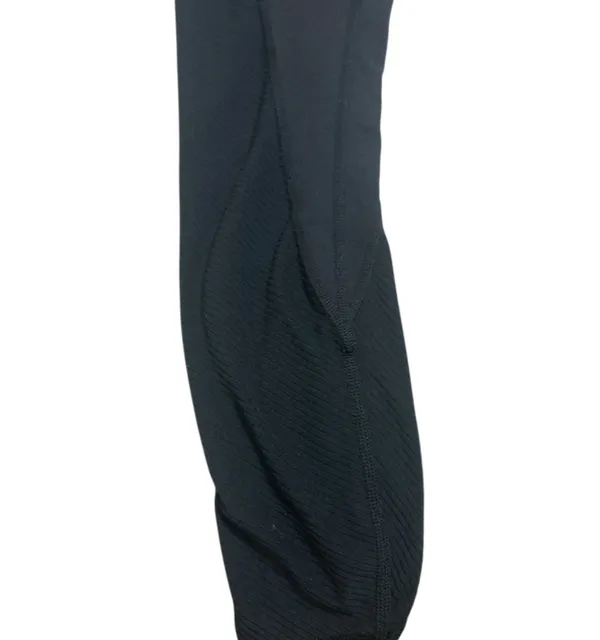 Alo Yoga Coast Legging – XS Black Ribbed Panel Performance Leggings - Image 2