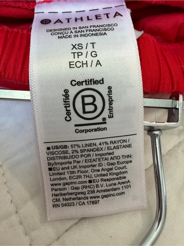 Athleta Paradise Wide Leg Pant Red XS Tall Drawstring NEW - Image 6