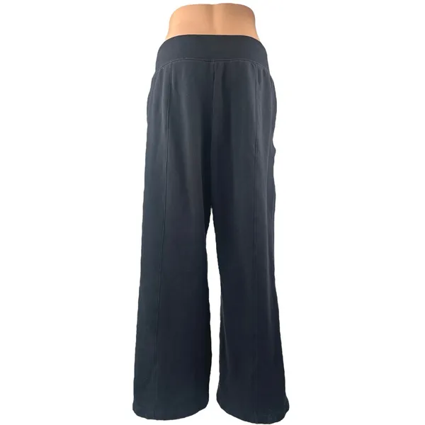 Athleta Women's Black Wide Leg Elastic Waist Activewear Trousers Sweatpants Sz M - Image 3
