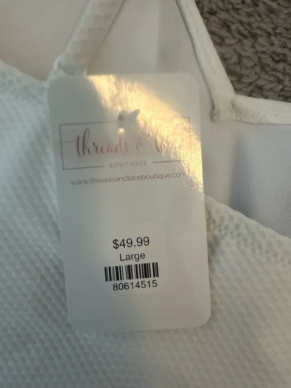Women’s White One Piece Swimsuit - Image 3