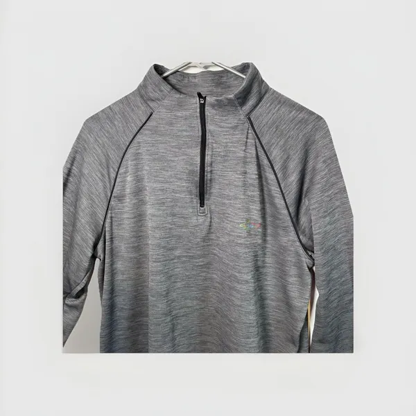 Greg Norman Play Dry Men's Sweatshirt Dark Gray 1/4 Zip Long Sleeves, Size M - Image 2
