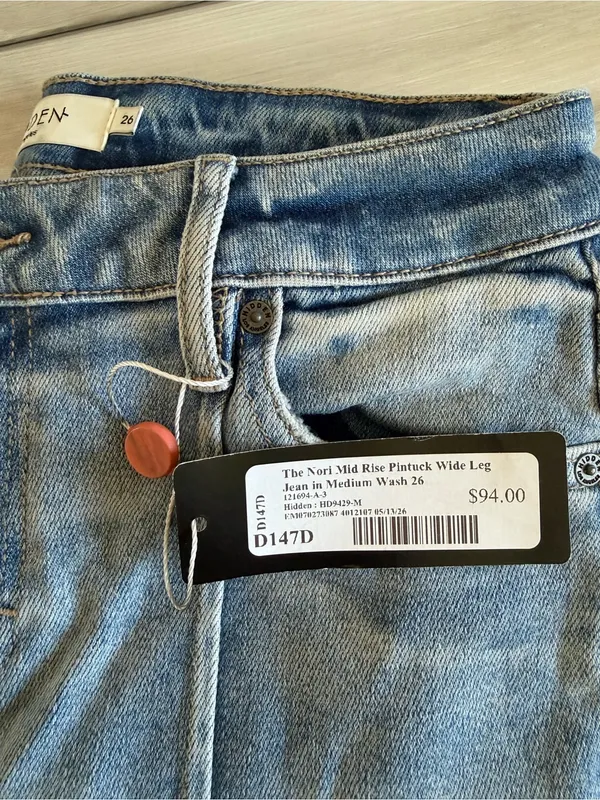 Hidden Noir Mid Rise Wide Leg Jeans Blue Size 26 NWT - Image 7