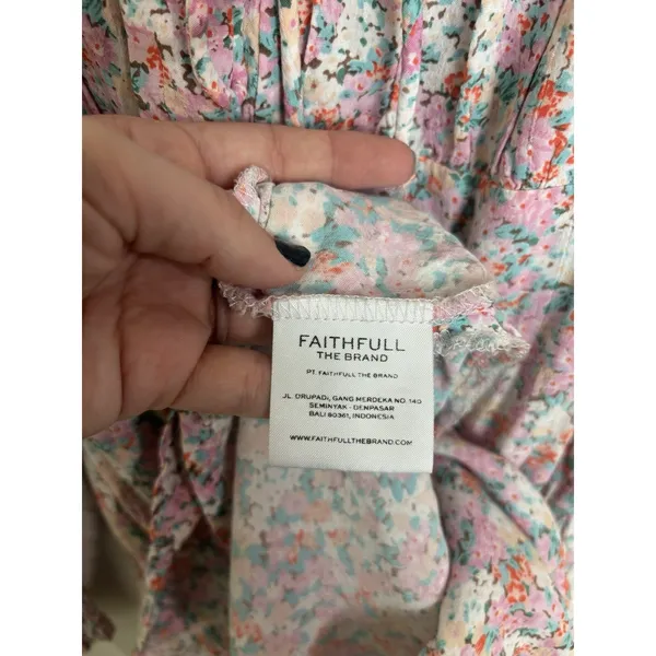 Faithful the Brand Ira Mini Dress Vignette Floral Pink 2 XS Cottage Hoco - Image 10