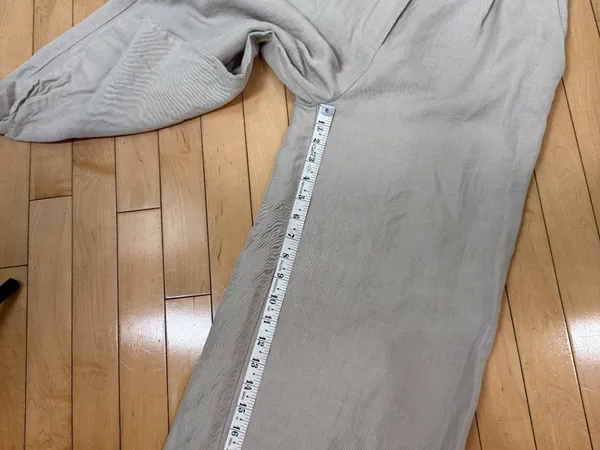 MANGO Suit Cropped Khaki Tan Linen Blend Trousers Pants Size 2 - Image 8