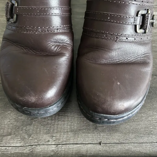 Clarks Collection Shoes Womens Size 8.5M Leather Mule Slip On Comfort Loafer‎ - Image 2