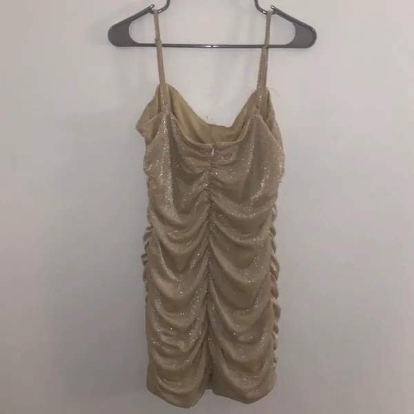 Princess Polly Champagne Rabara Mini Dress - Image 5