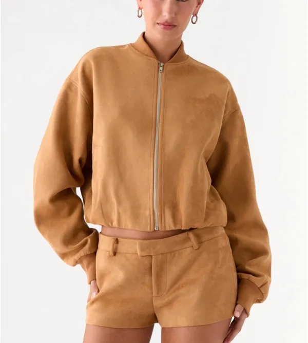 Peppermayo suede jacket and shorts set - Image 2