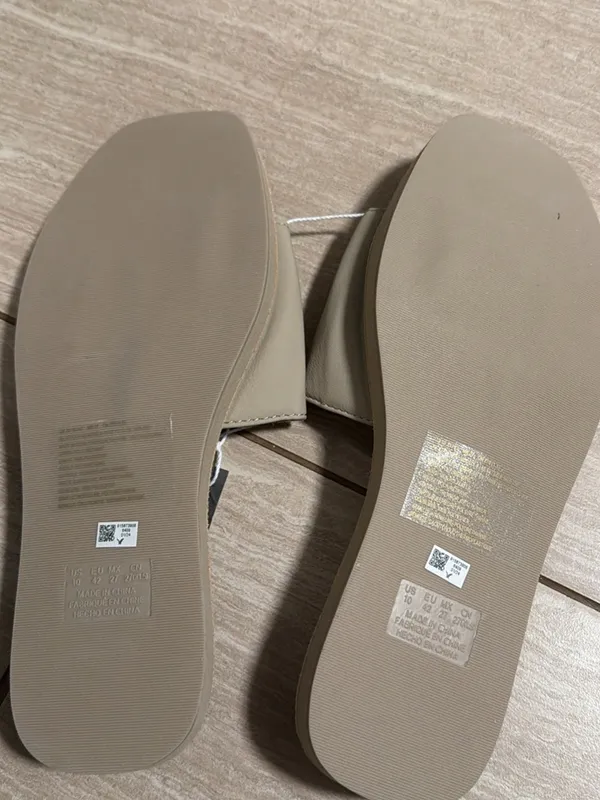 American Eagle Outfitters Taupe Single-Band Slide Sandals - Image 4