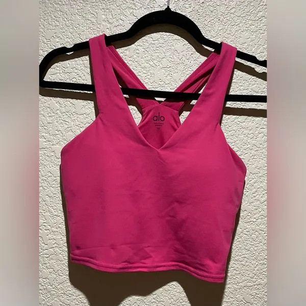 ALO Airbrush Real Bra Tank Top Pink Size XS - Image 2