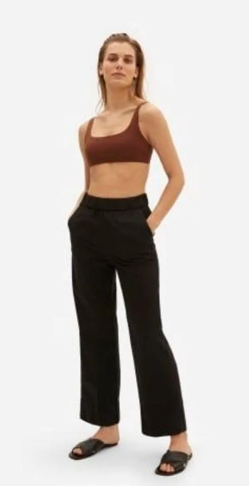 Everlane The Easy Pant Black Pockets Organic Cotton Pull On Size 0 - Image 3