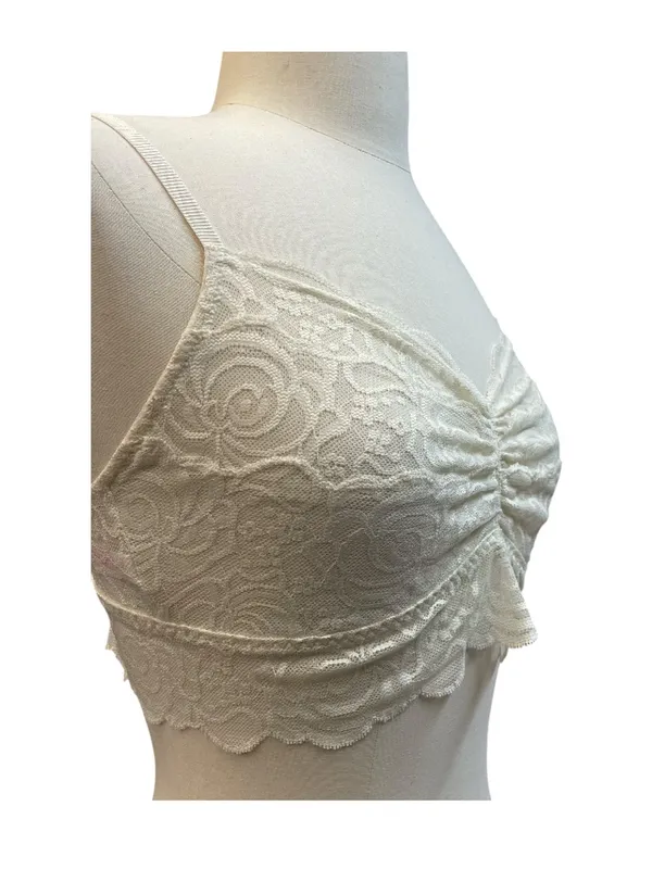 Cami Camisole Fairy Core Coquette PINK Victoria's Secret Lace Bralette Ivory L - Image 2