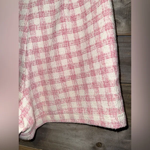 ZARA Pink Plaid Mini Skirt/shorts XS - Image 4