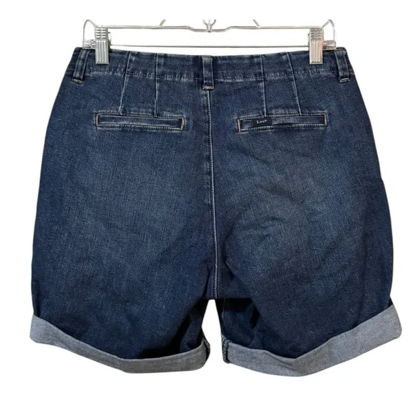 Lee Denim Jean Shorts Women Size 8 Medium Rolled Bottom Country Cowgirl Classic - Image 2