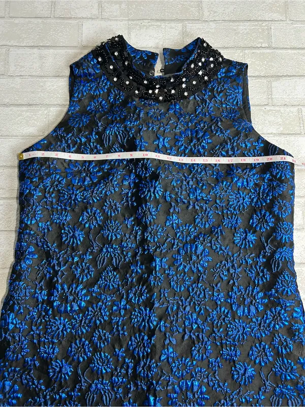 SugarLips Centralia Jaquard Floral Emla Sleeveless Mini Dress Size Large - Image 9