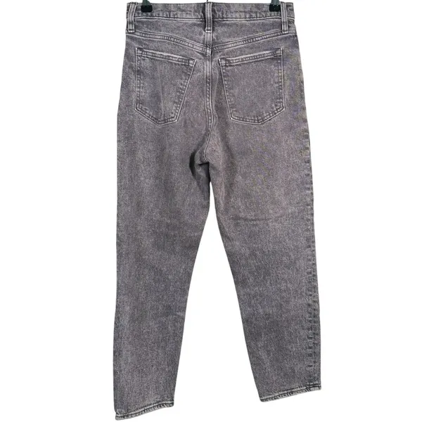 Abercrombie & Fitch The Mom High Rise Jeans 26 (2s) Gray Acid Wash 90s Grunge - Image 3
