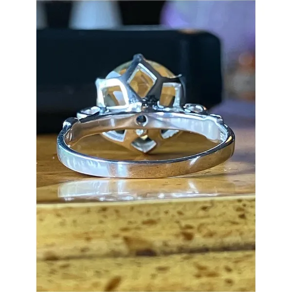 Natural Prasiolite Green Amethyst Sterling Silver Ring Size 9 - Image 3