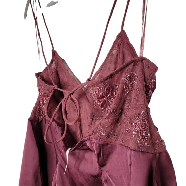 Free People ✨NWOT✨ Beaded Lace Satin Cami✨ - Image 3