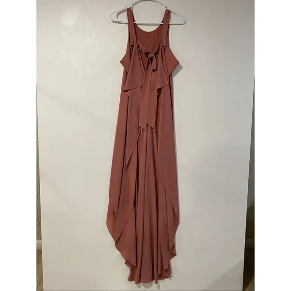 BCBGMAXAZRIA Dacey High Low Dress XXS Dusty Rose Mauve Formal Gown - Image 2