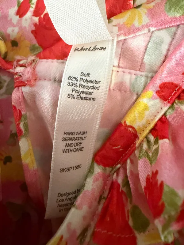 For Love And Lemons Painterly Floral Mini Dress Size Small - Image 7