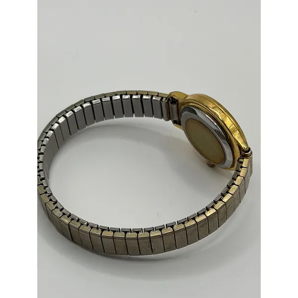 Linens n Things Quartz Gold Tone Stretch‎ Band Watch Roman Numerals - Image 6