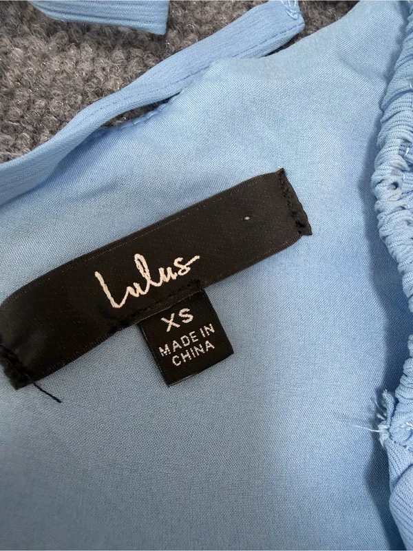 Lulu's Amalfi Coast Light Blue Pleated Flutter Sleeve Mini Dress - Image 6