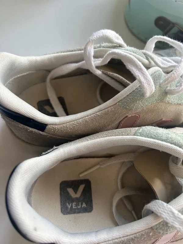 Veja multicolor suede lace up sneakers comfort trainer pastel preppy size US 8 - Image 9