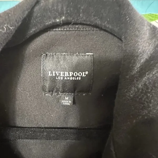 S154. Black Liverpool asymmetrical jacket Size M Size M - Image 3