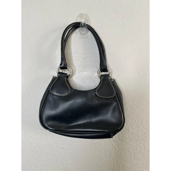 Nine West Black Faux Leather y2k small shoulder Handbag - Image 3