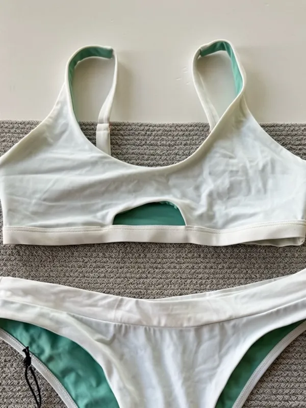Jolyn Clothing White Amelia Bikini Top Size Small (Top only) - Image 4