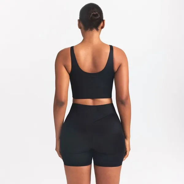 Nike Skims Shine Scoop Neck Longline Bra Obsidian Size Small - Image 2