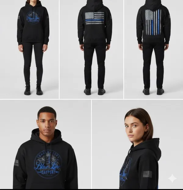 Peacemakers "Thin Blue Line" Support Hoodie - Size XXL - Image 3