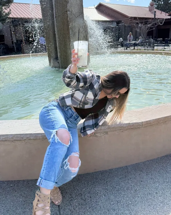 Medium Wash Strigid Ripped Mom Jeans - Image 8
