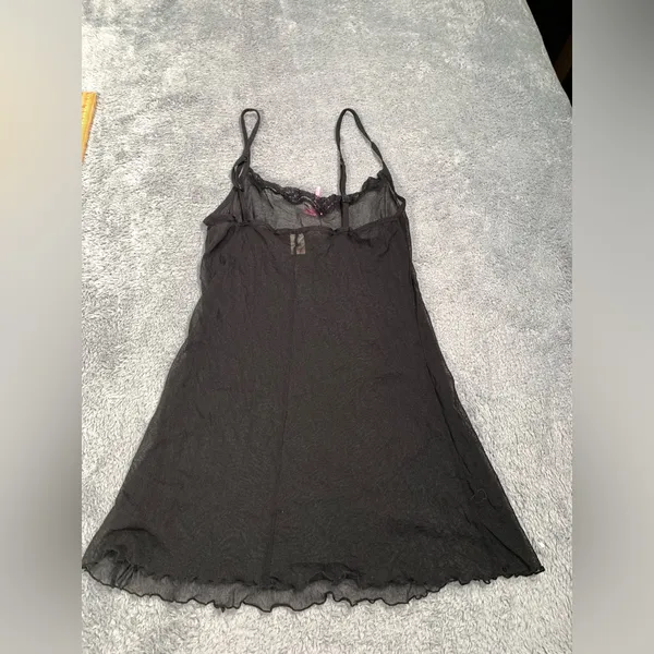 Candie’s Black mesh Chemise dress small y2K - Image 7