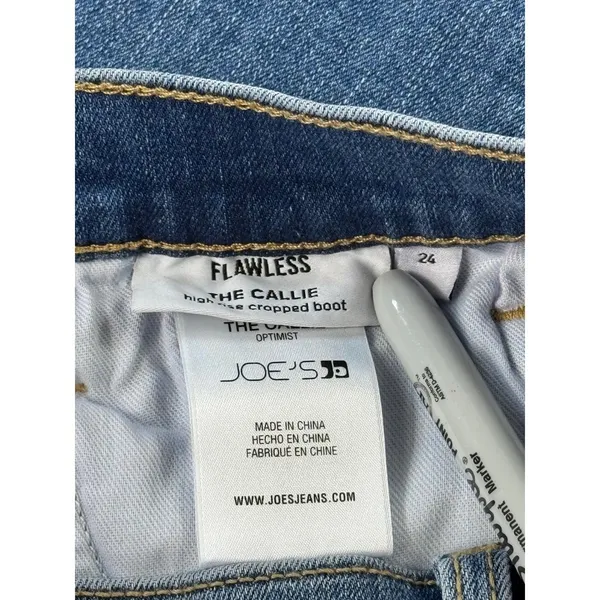Joe's Jeans‎ The Callie Bootcut Optimist Medium Wash Cropped Jeans Size 24 - Image 7