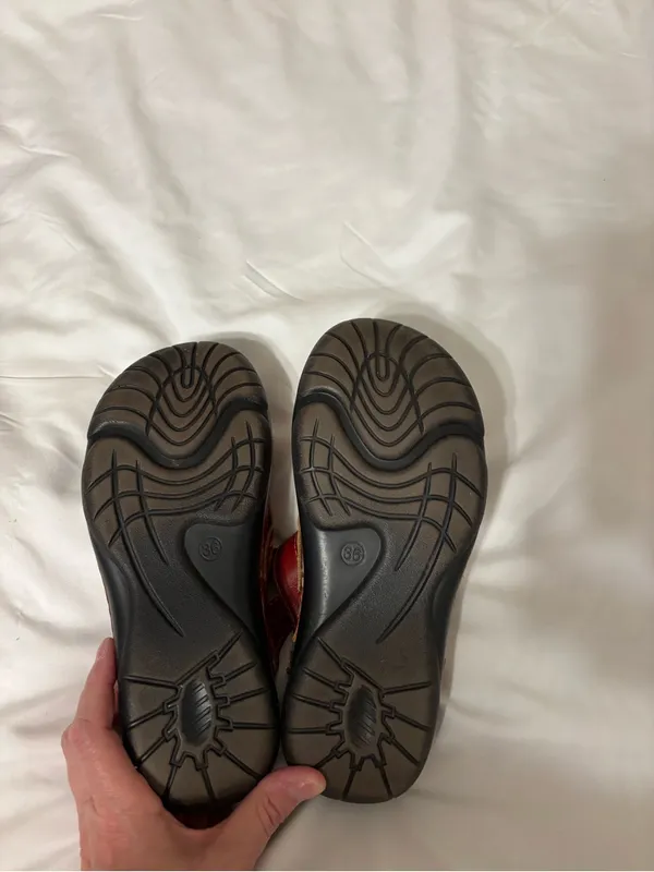 Corkys Elite Leather Floral Sandals Size 36 Boho Red - Image 7