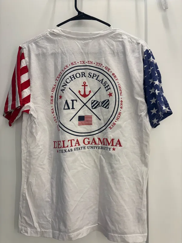 Delta Gamma DG Texas State Anchor Splash T-Shirt - Image 5